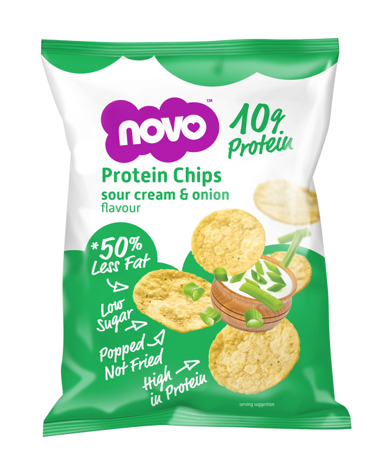 Novo Protein Chips Sour Cream & Onion - ( 6x30g )