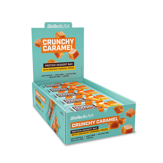 BioTech USA Crunchy Caramel Protein Dessert Bar 1 kasse ( 20 stk)