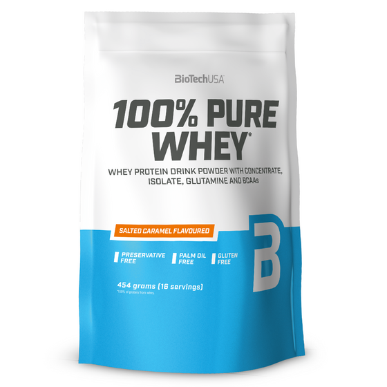 BioTech USA 100% Pure Whey Protein Salted Caramel - 454g
